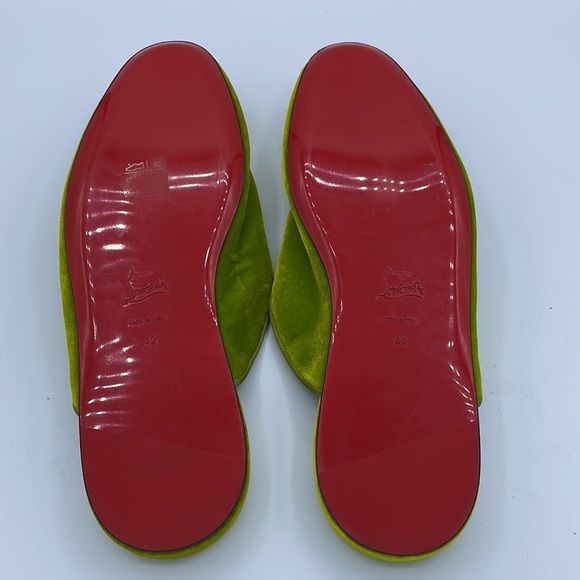 Christian Louboutin Coolito Green Velvet Slippers Shoes Size 42 EU / 9 US NWOB main image 4